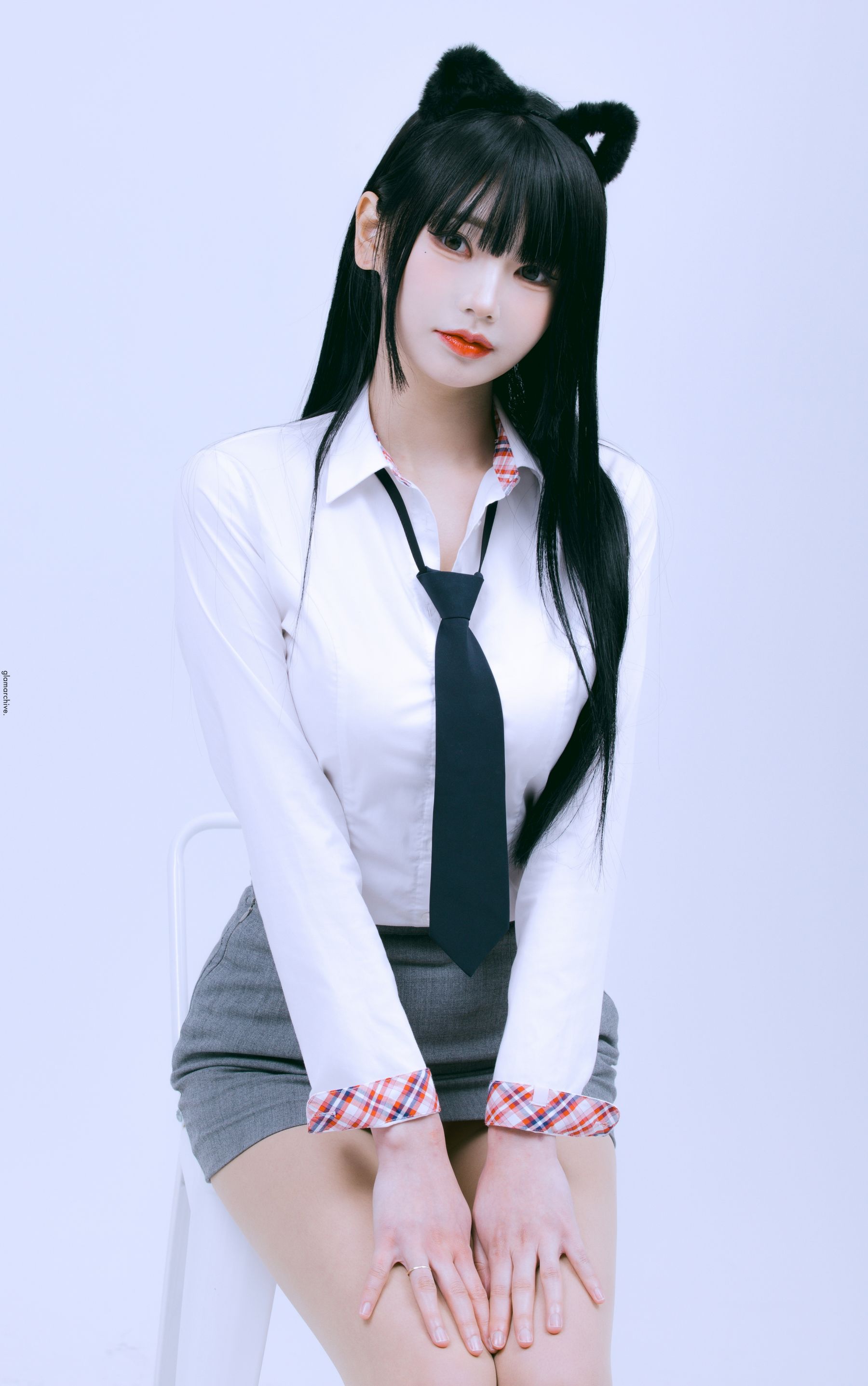 GlamARchive模特Yume肉色丝袜猫女郎装扮性感写真-御萝部落-御萝部落