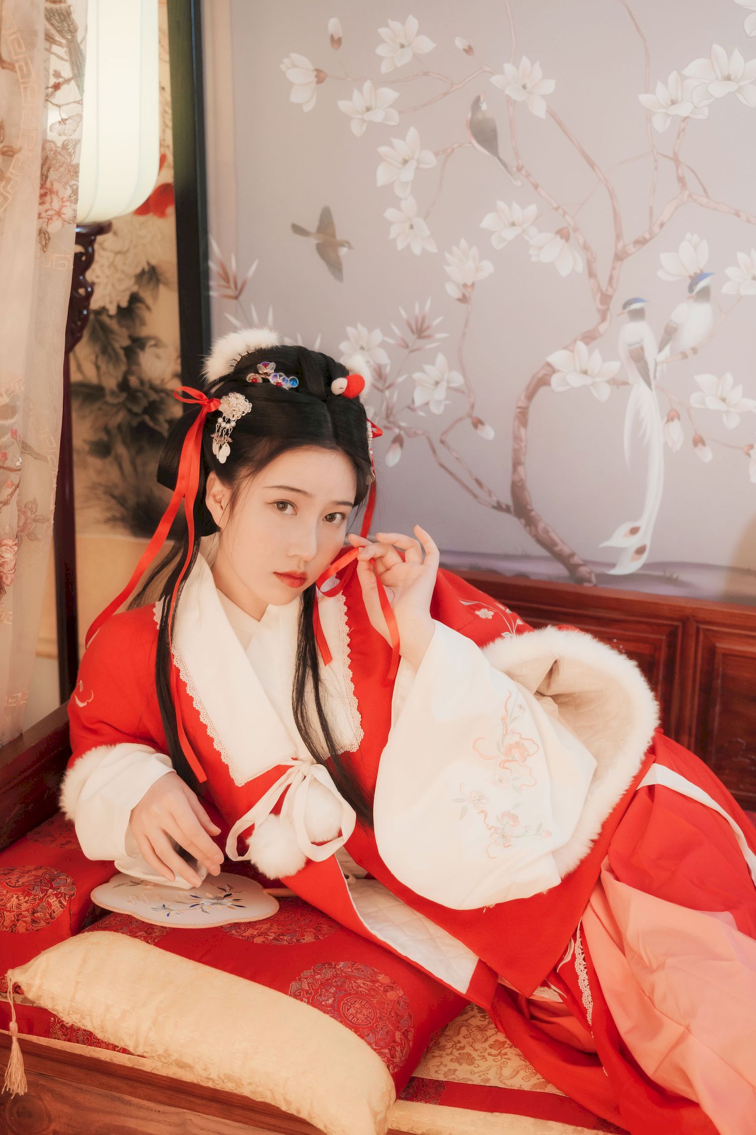 古典美女Nnian拜年服喜庆写真