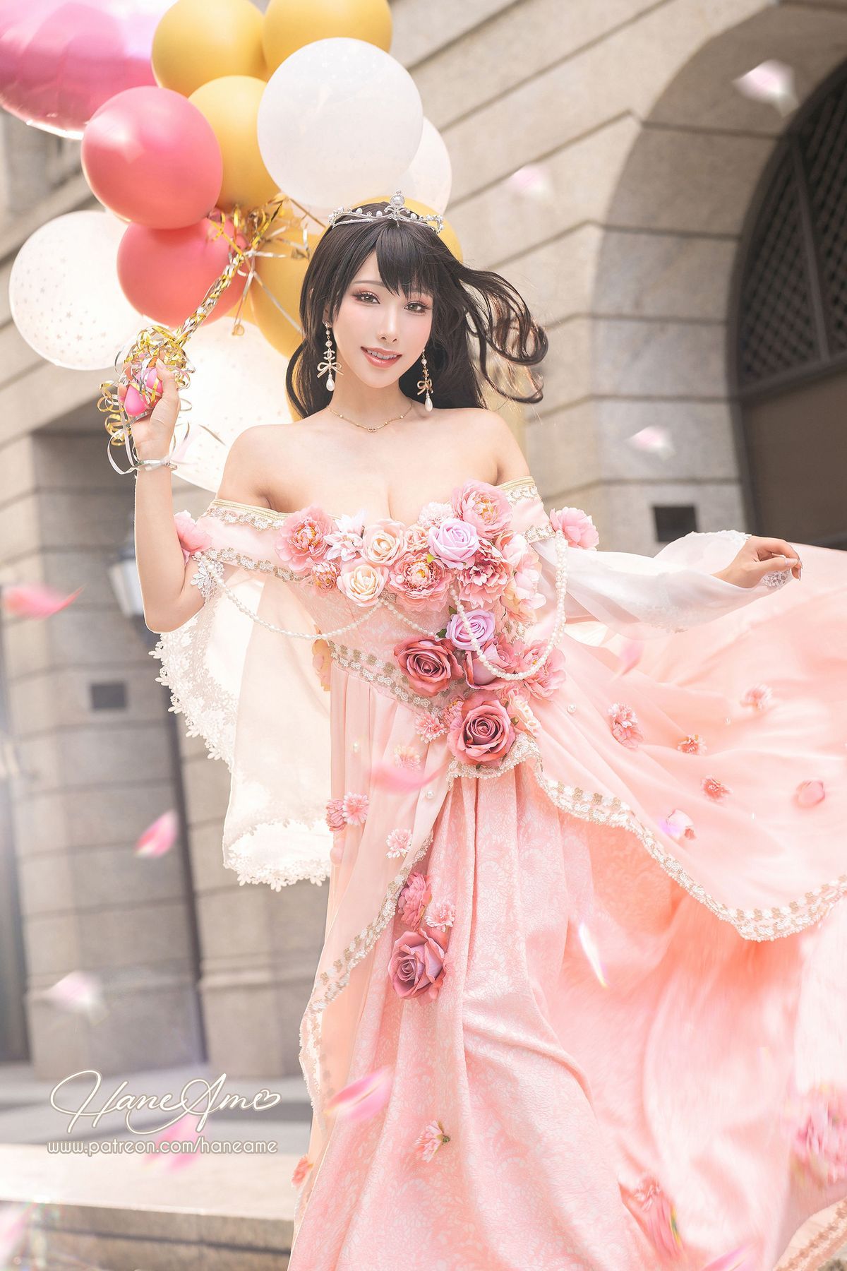 雨波HaneAme花仙子露肩长裙阳光系列性感写真