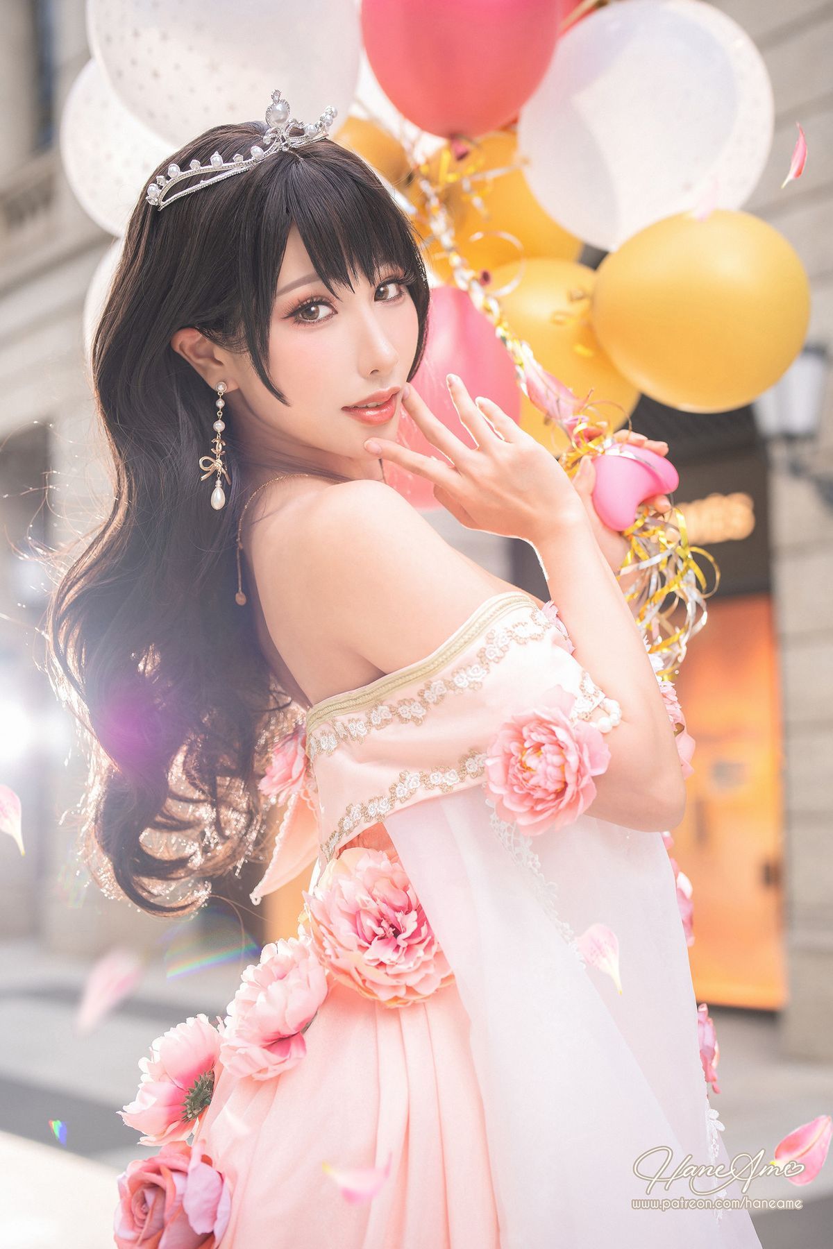雨波HaneAme花仙子露肩长裙阳光系列性感写真