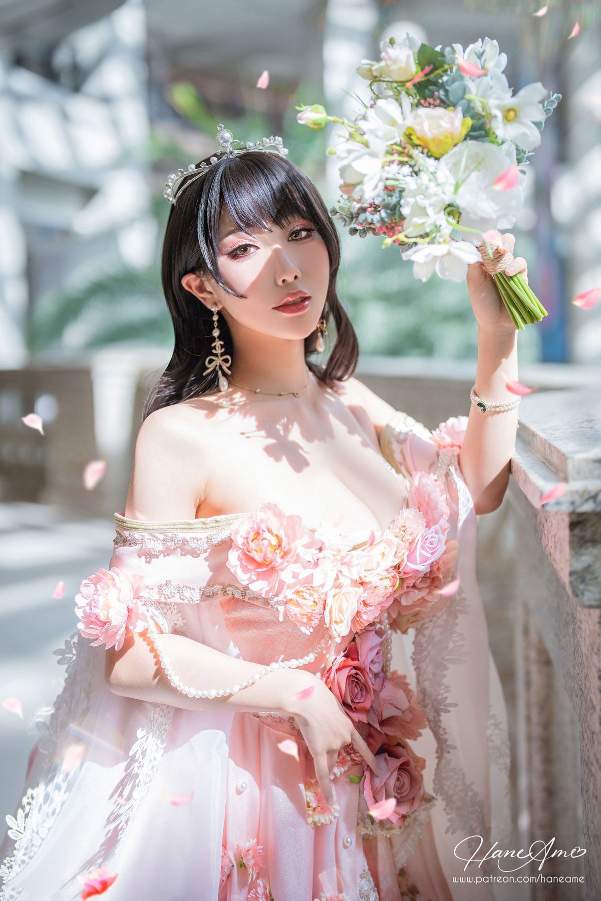 雨波HaneAme花仙子露肩长裙阳光系列性感写真
