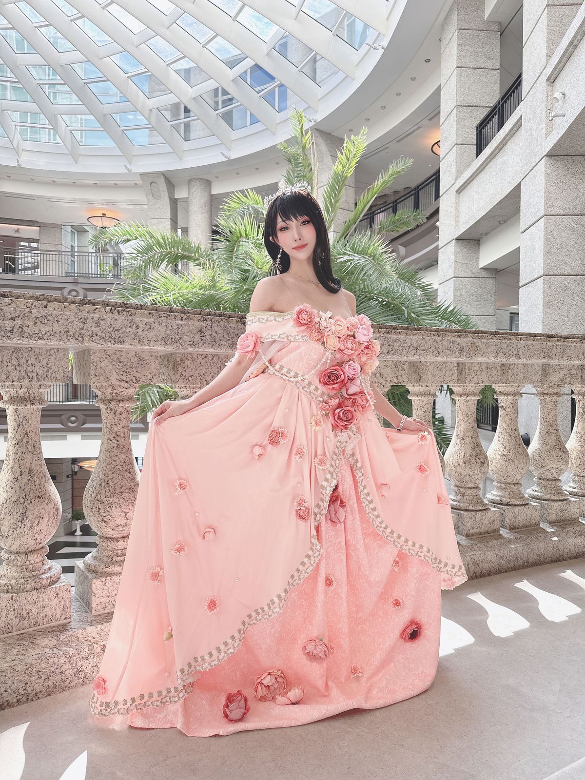 雨波HaneAme花仙子露肩长裙阳光系列性感写真