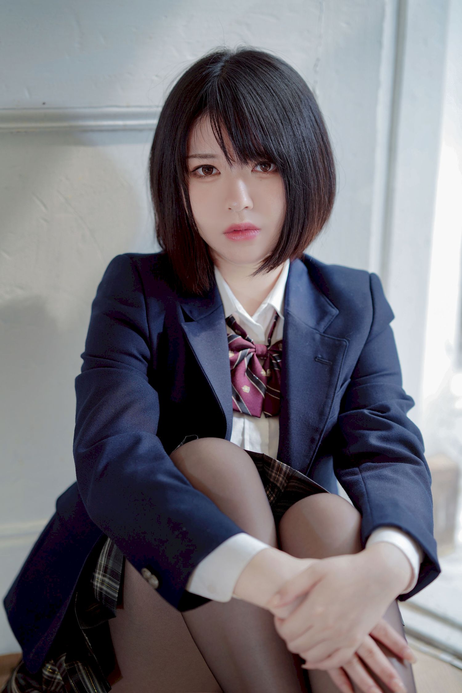 半半子_黑丝JK制服彼女の主题性感写真