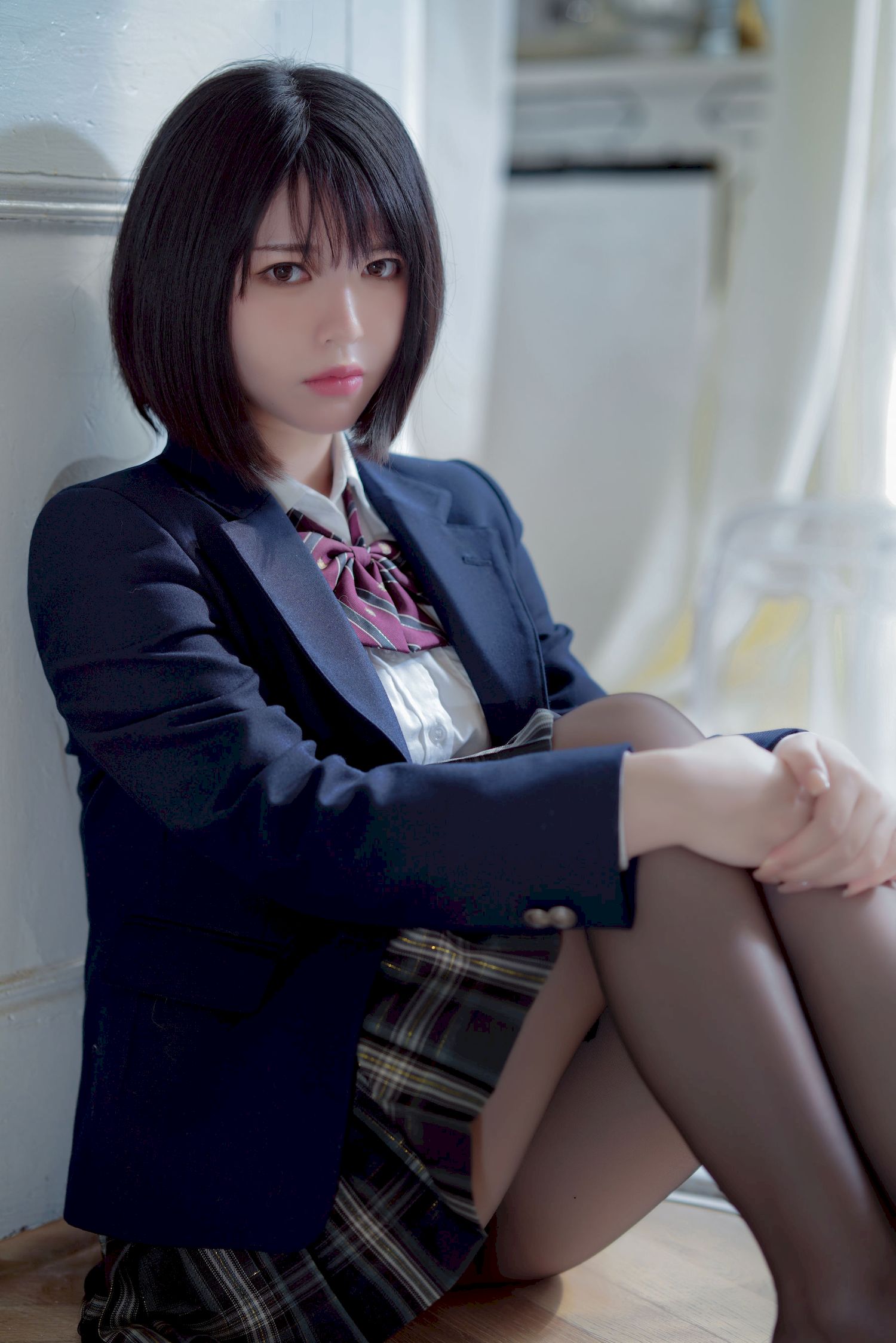 半半子_黑丝JK制服彼女の主题性感写真